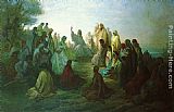 Sur Canvas Paintings - Jesus Prechant Sur La Montagne